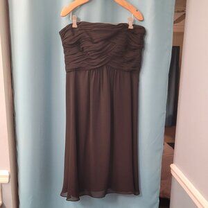 White House Black Market Strapless Chiffon Dress - Size 14 (runs small)